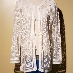 Jacket. Elegant worked ribbon jacket.